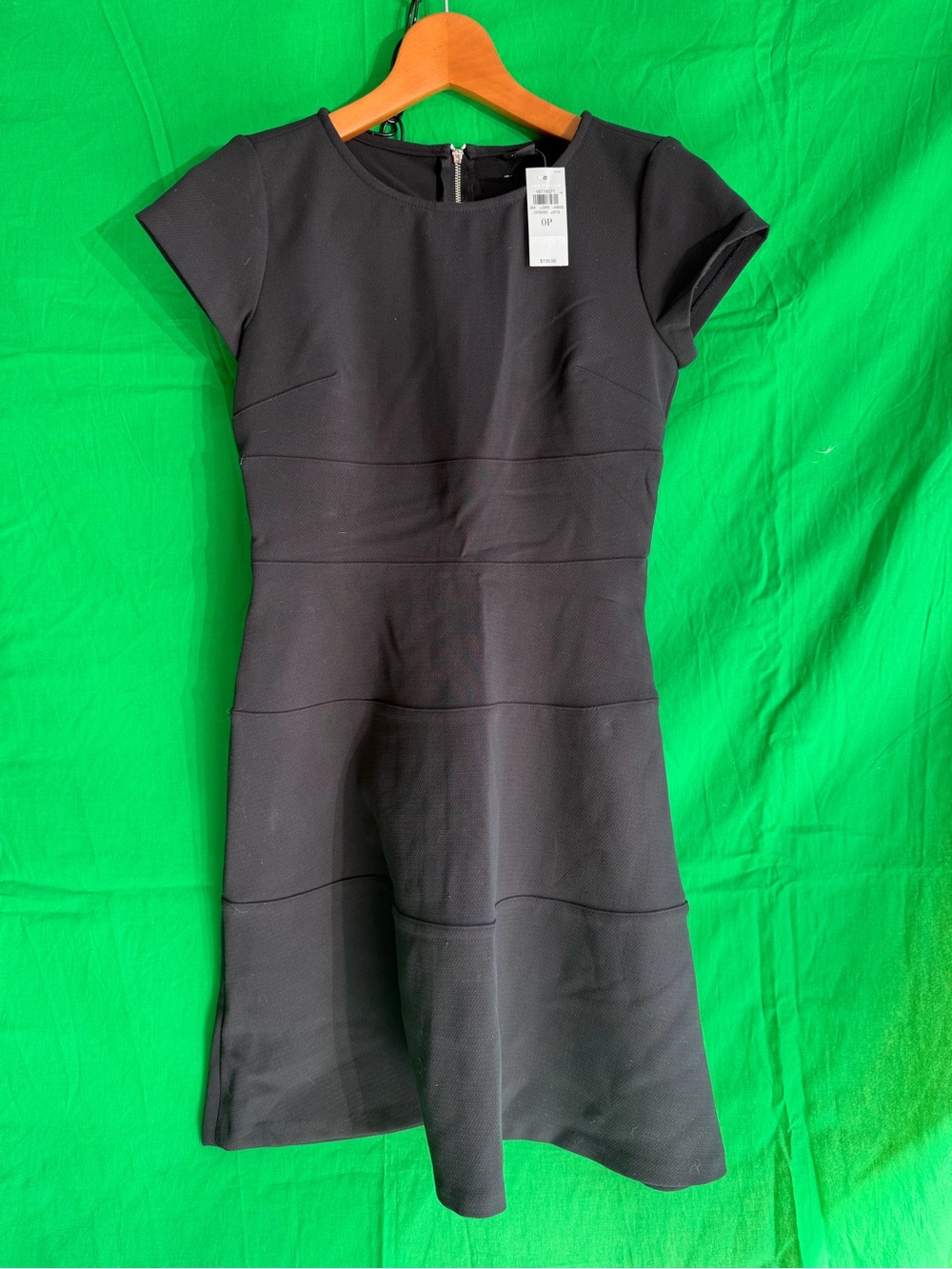 Ann Taylor Black Fit-and-Flare Dress